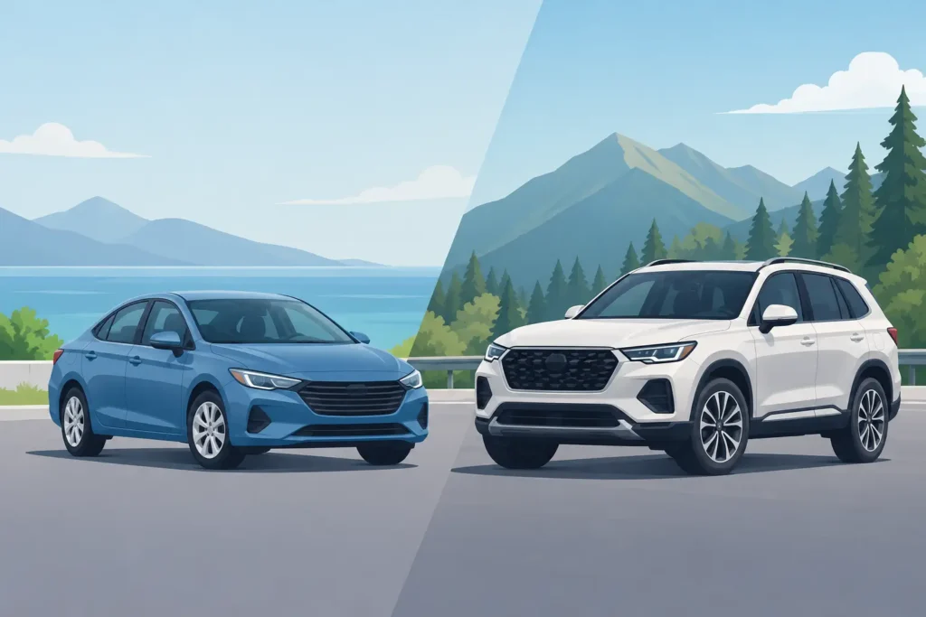 Economy Sedan Versus Premium SUV for Your Trip