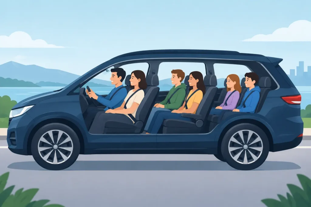 What Vehicle Fits Six Passengers Comfortably?